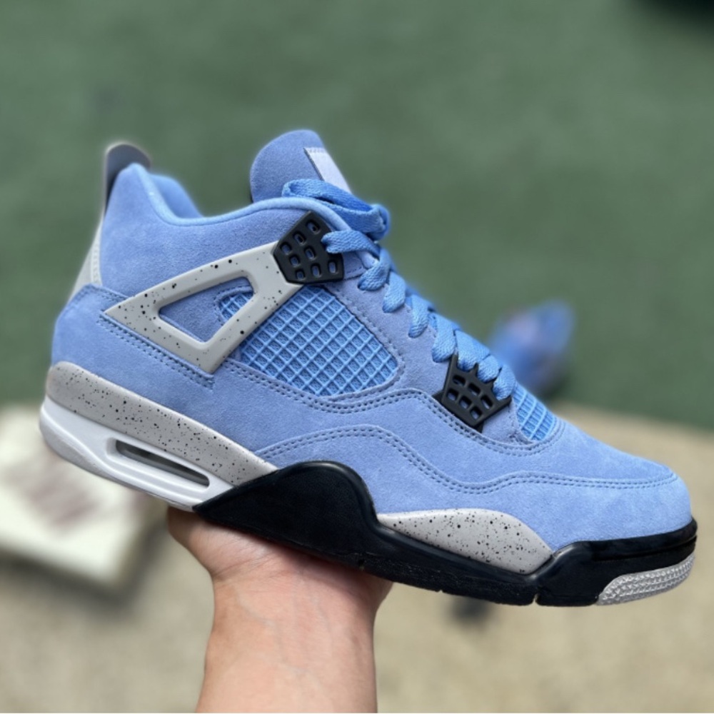 Jordan 4 Mens College Blue Sneakers - Picture 2 of 12